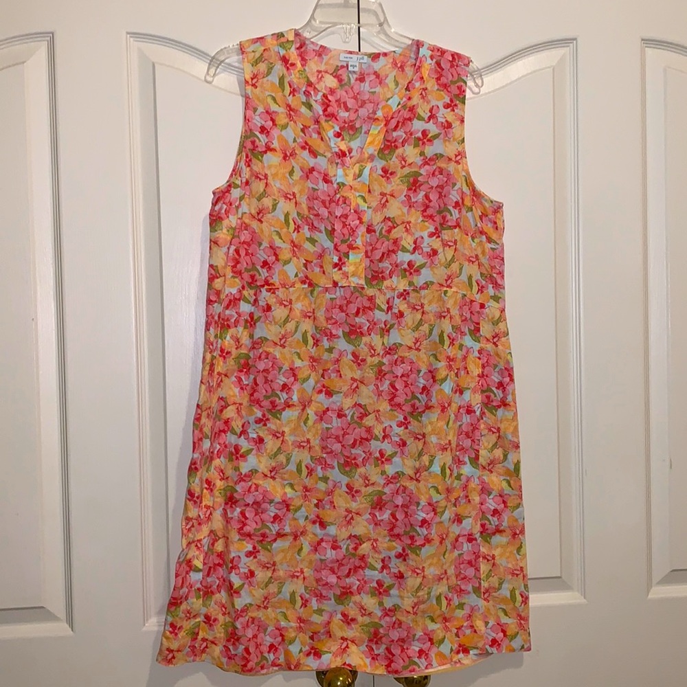 Womens J Jill linen floral dress M